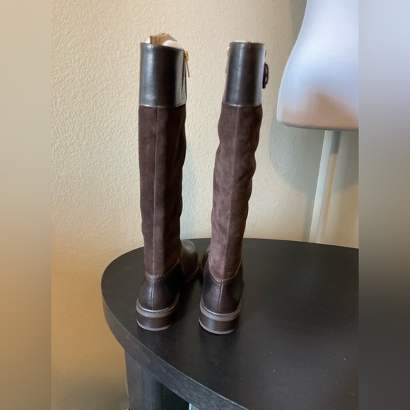 Vince Camuto Andalian 2 Brown Leather & Suede Knee High Boots | 7.5M Wide Calf N - Picture 3 of 8